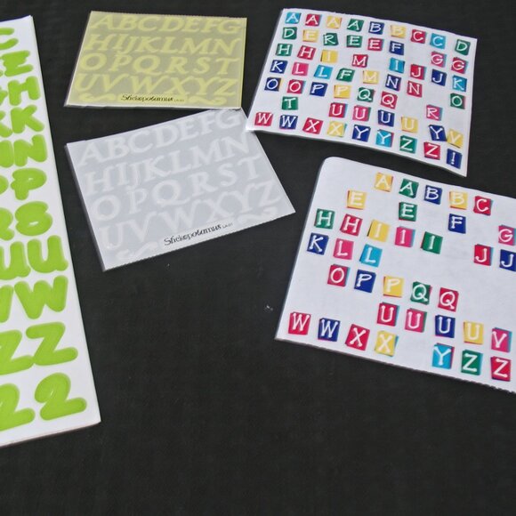 Creative Memories & Making Memories Lot 1 Large, Green ABC's Alphabet Stickers - Picture 4 of 4